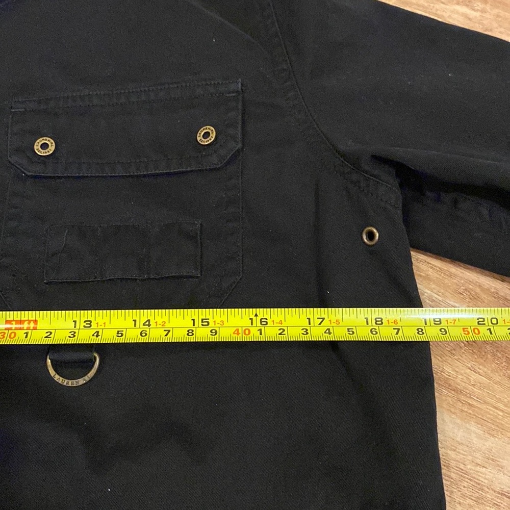 Lauren Ralph Lauren Black Button Down Utility Shirt - Picture 10 of 11